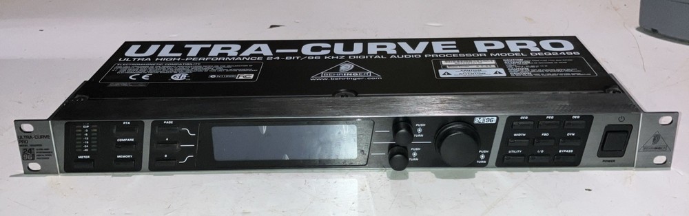 Behringer DEQ2496 Ultracurve Pro 2-Channel Equalizer Mastering Processor TESTED