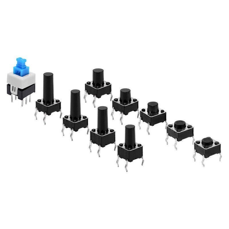 180PCS Mini Tactile Push Button Switch 10 Values Momentary Tact Assortment Kit
