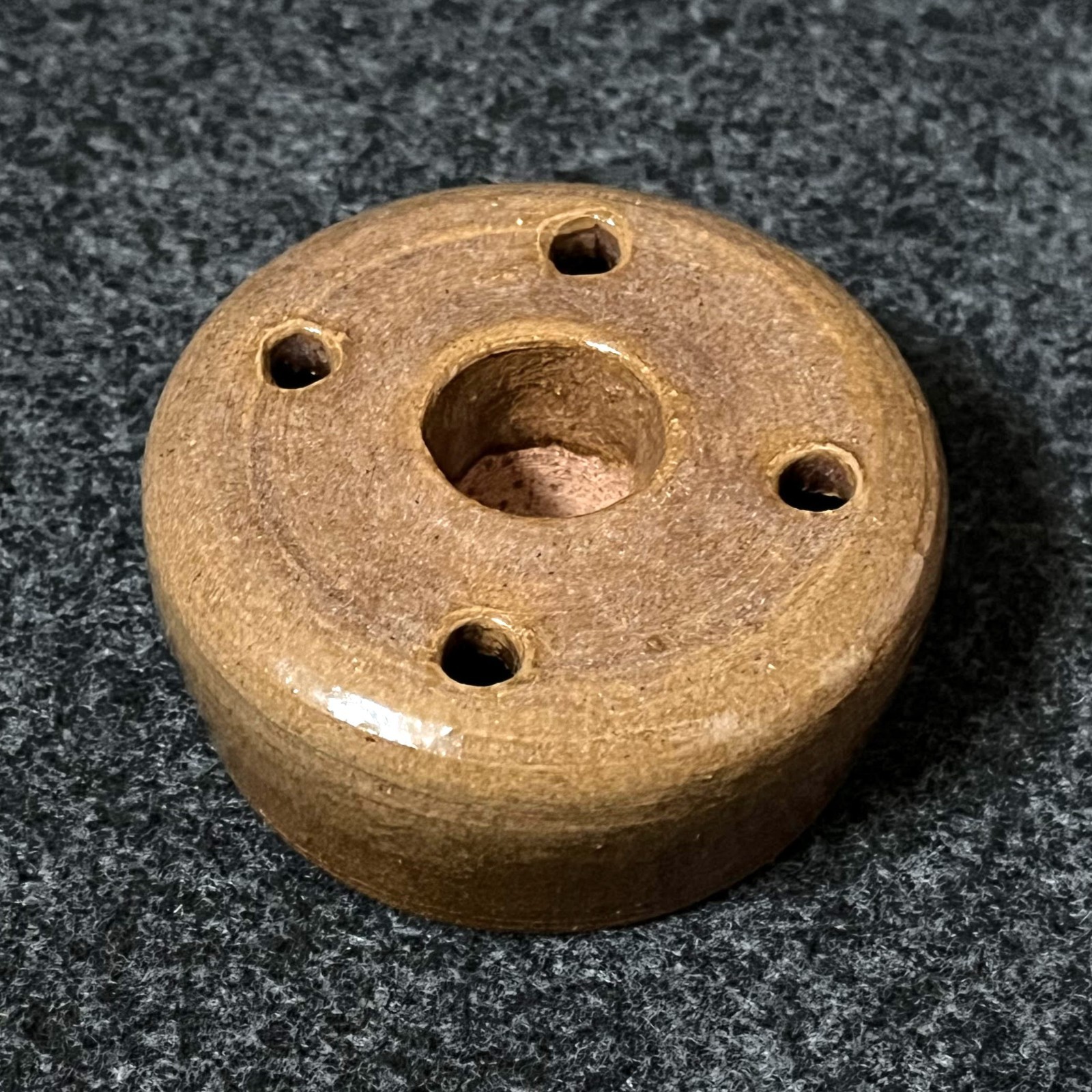 Handmade Art Pottery Inkwell Clay Small Vintage