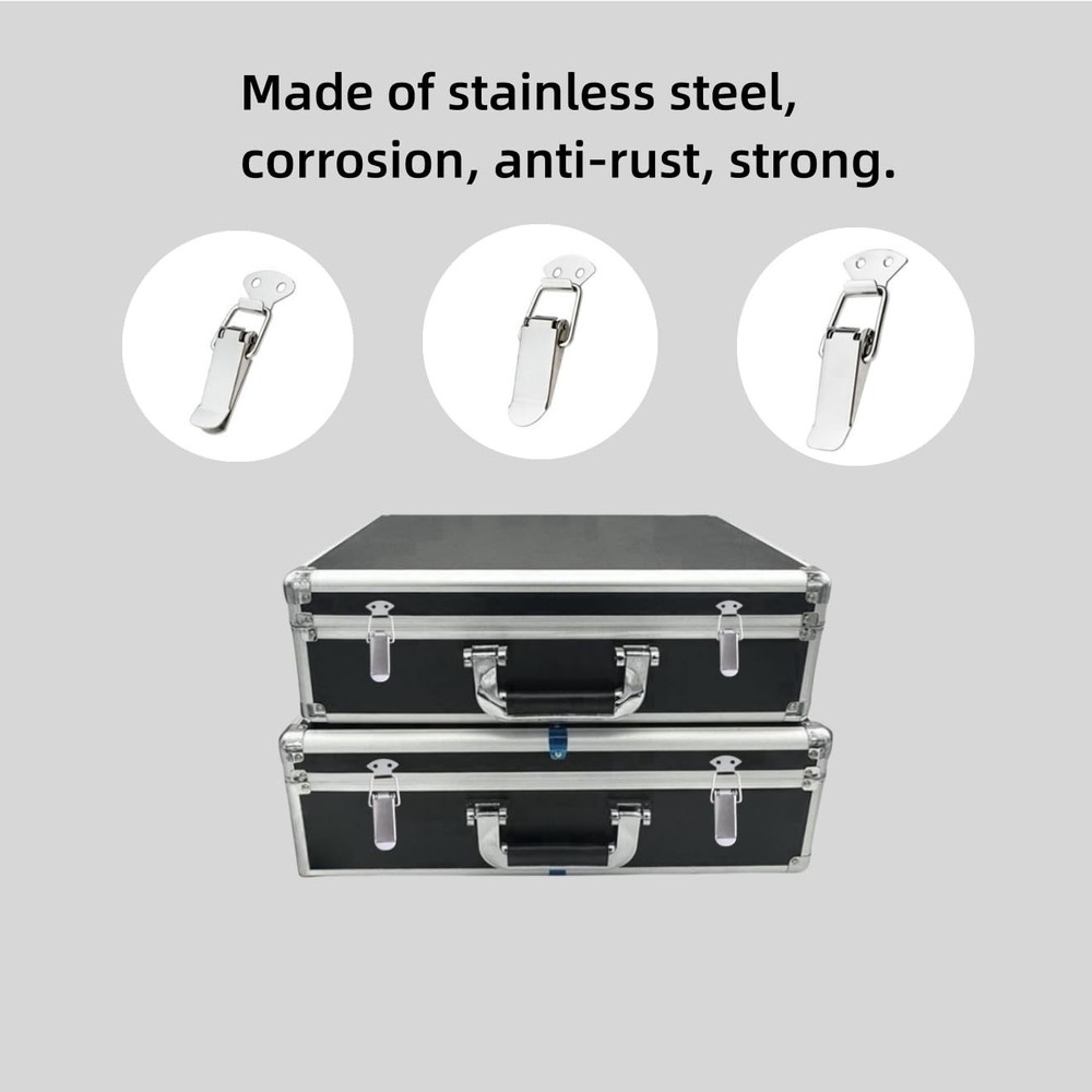 Latch, Stainless Steel Spring Loaded Toggle Silver Catch Hasp