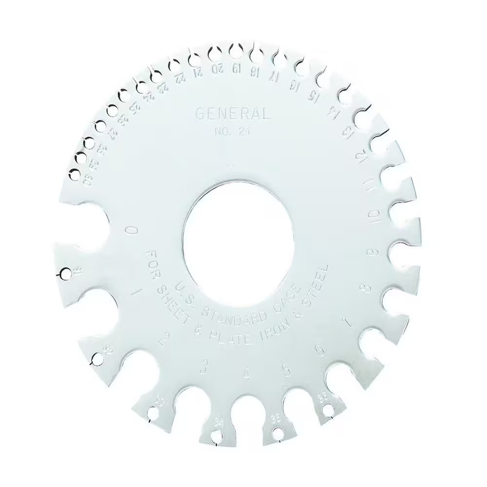 US Standard Sheet Metal round Gage