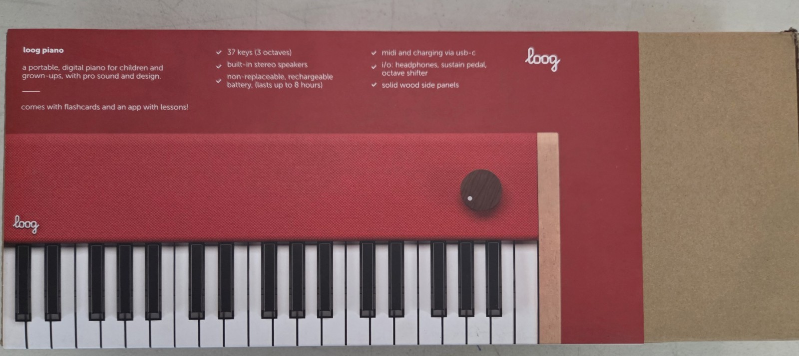 Loog digital piano - portable keyboard for beginners#1356XR6
