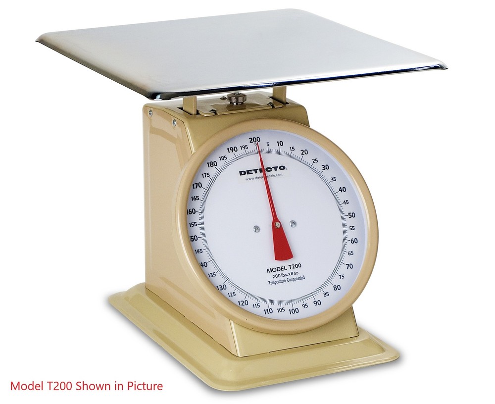 Detecto, T100, Fixed Dial Top Loading Scale, 100 lb capacity