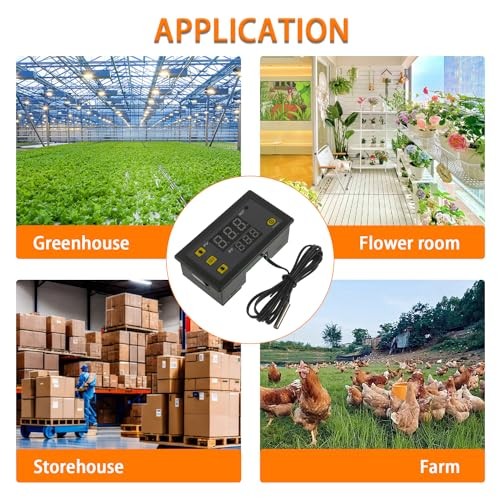 W3230 Digital Temperature Controller with NTC Temperature Probe Waterproof,LED