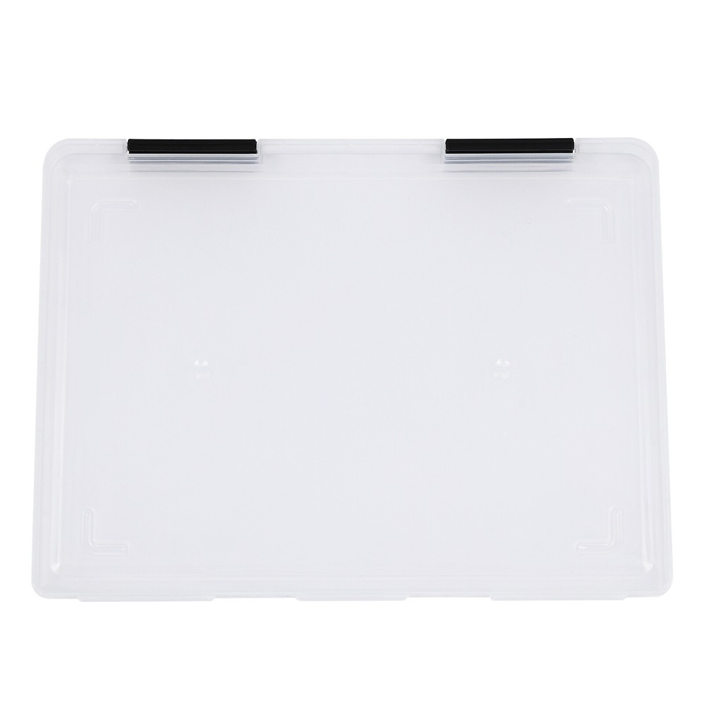 12Pcs Clear File Boxes Magazines Photos Holders Plastic Document Storage Cases