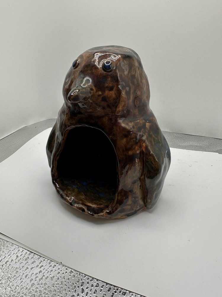 Penguin Candle Holder Signed