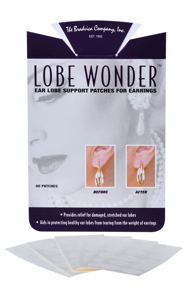- the ORIGINAL Ear Lobe Support Patch for Pierced Ears - Eliminates the Look of