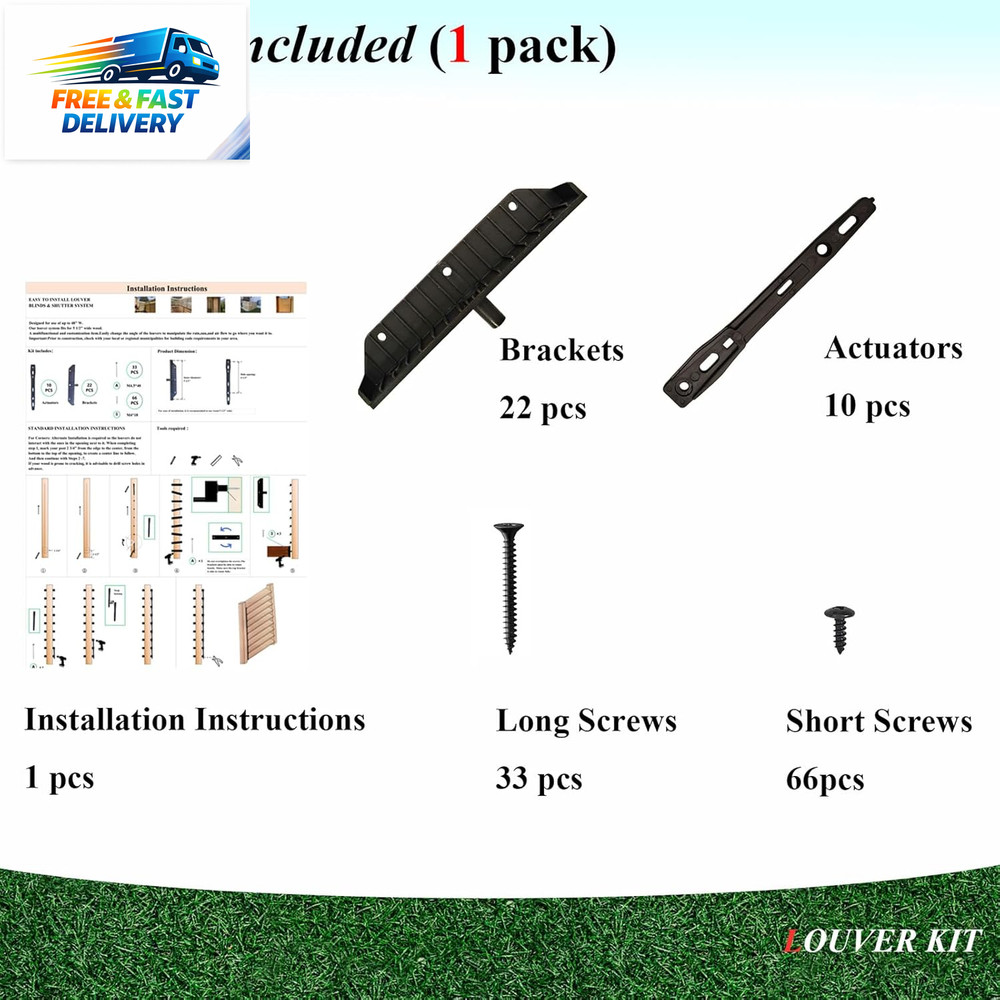 Louver Bracket Kit, Deck Sunblind System, Shutters Hardware System for Windows G