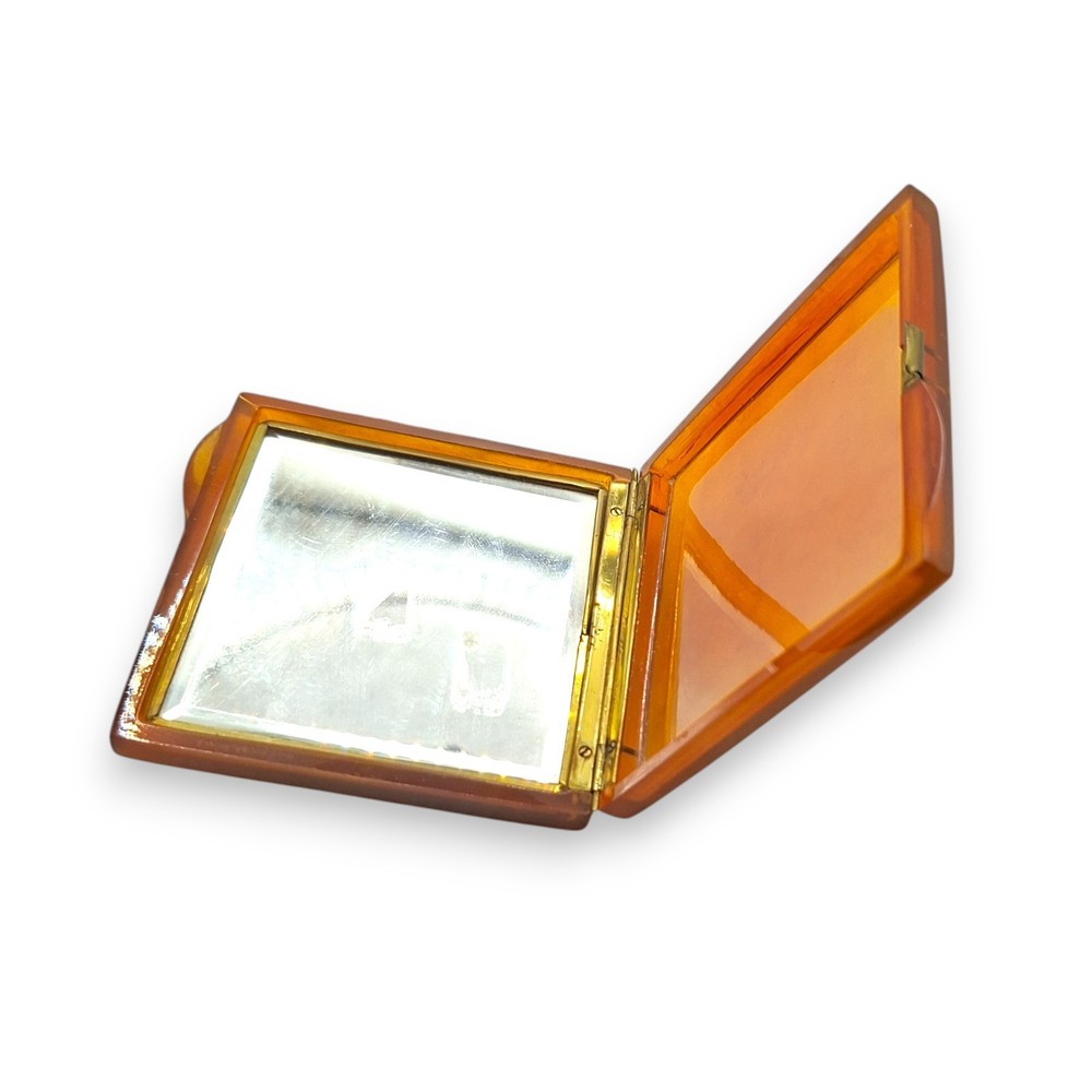 Antique powder box colour amber