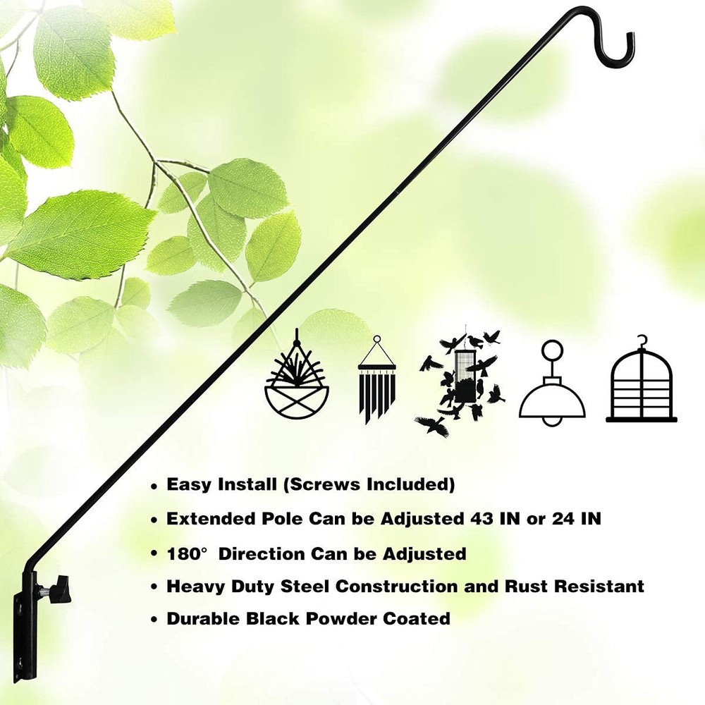 Heavy Duty Extended Reach Wall Mounted Deck Hook Wall Pole,Bracket Direction ...