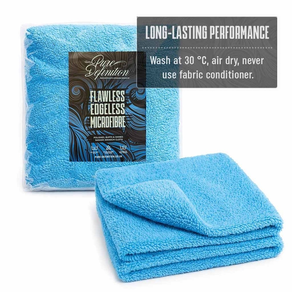 Edgeless Microfibre Cloths 4 Pack Plush Microfiber Car Detailing Pure Definition
