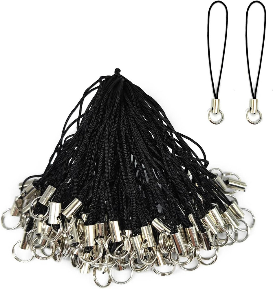 100Pcs Cell  Split Ring Strap Detachable Ring Strap  Charm Cords DIY Lanyard Dec