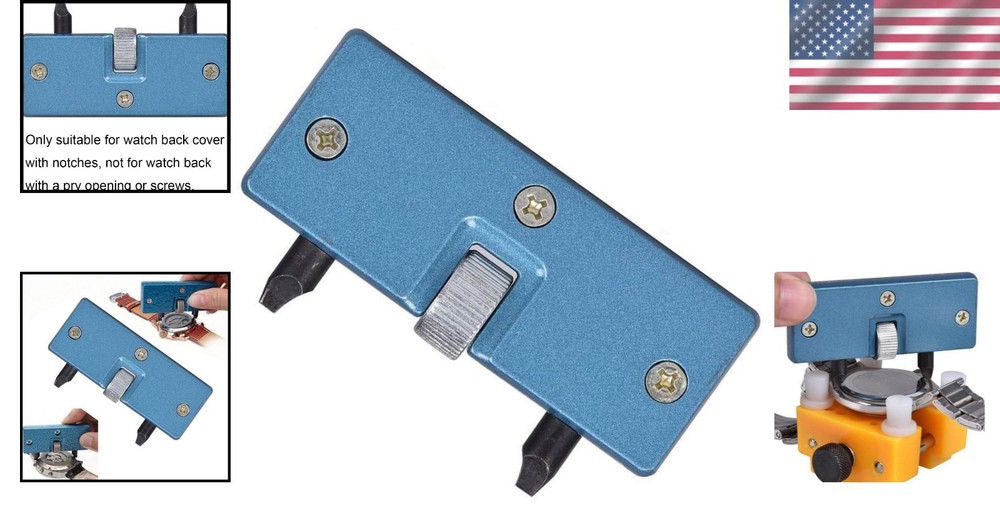 Compact Stainless Steel Watch Case Back Remover Tool – Adjustable Wrench