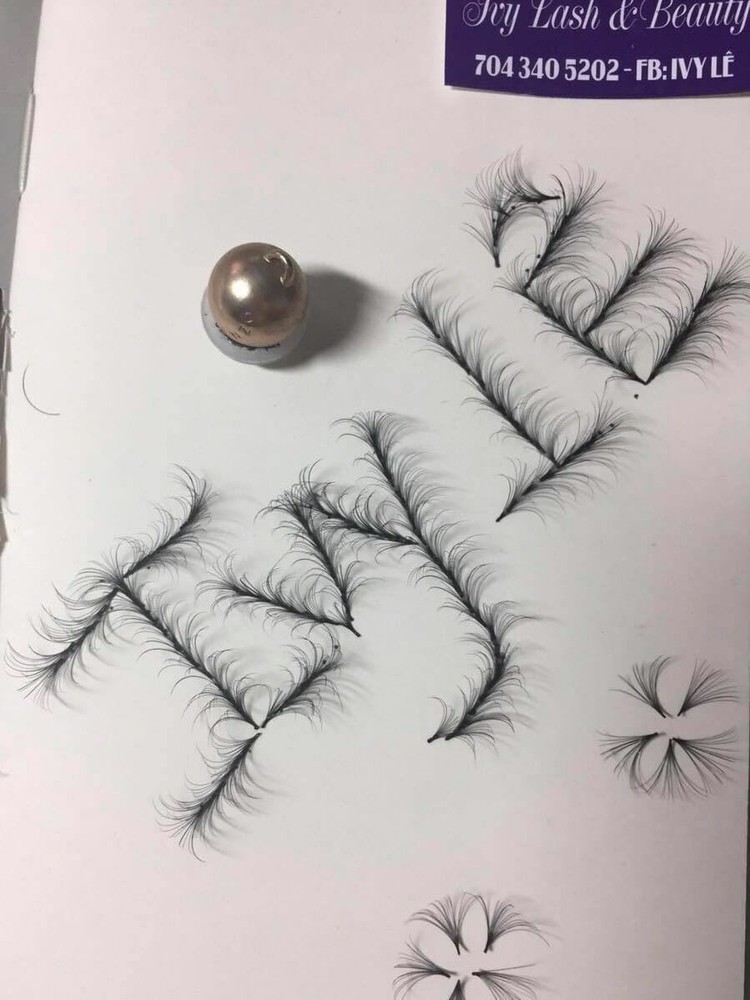 Handmade Eyelash Extensions 5-7D D Curl (1500fans/ 2 boxes)