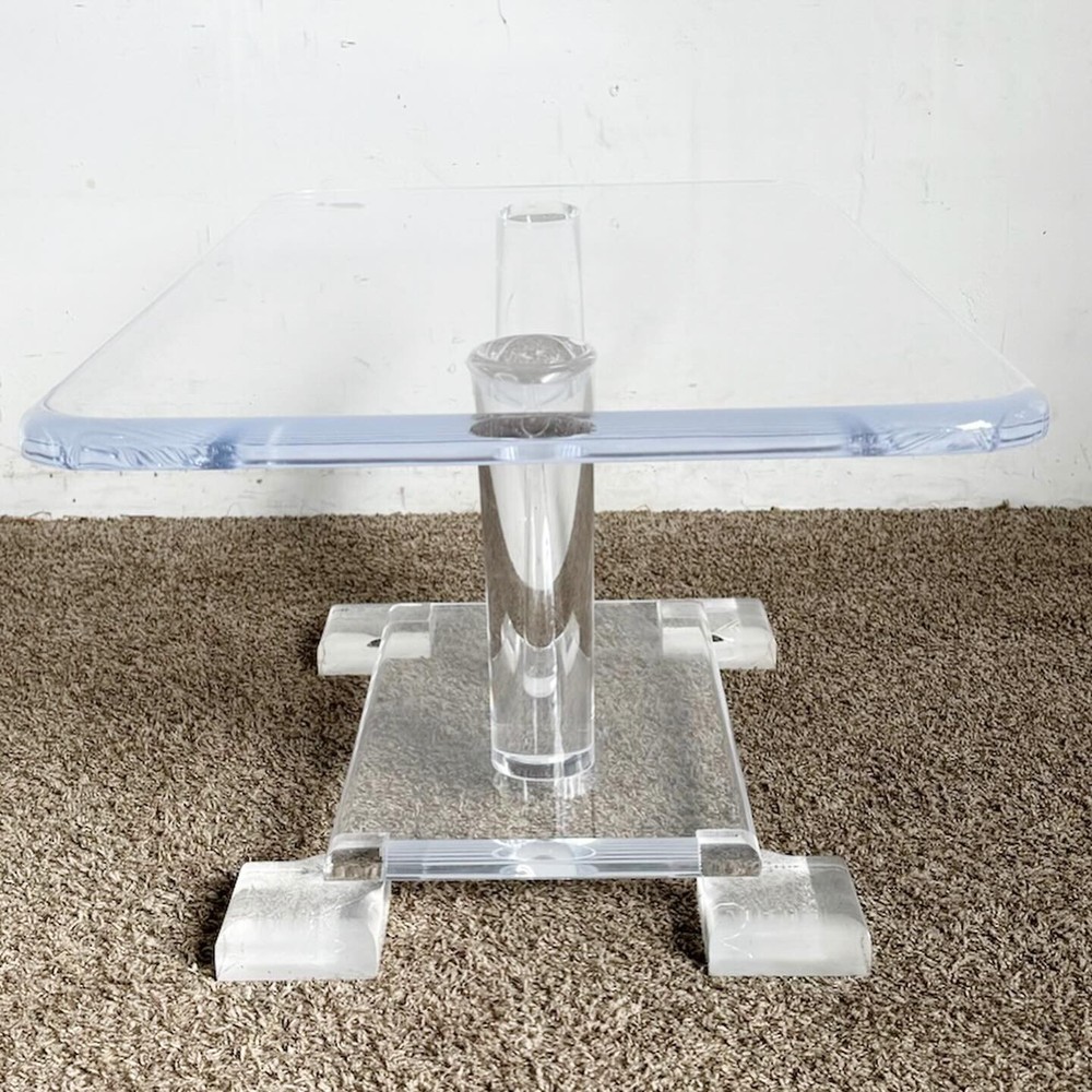Mid Century Modern Chunky Lucite Coffee Table