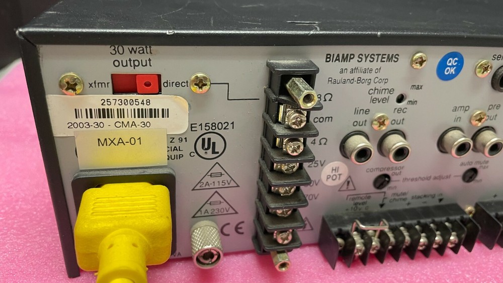 Biamp Model CMA30 Commercial Mixer Amplifier