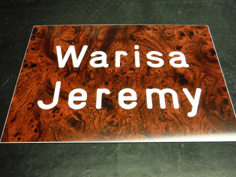 Custom Engraved Personalized Plastic Sign - new - 6"x8"