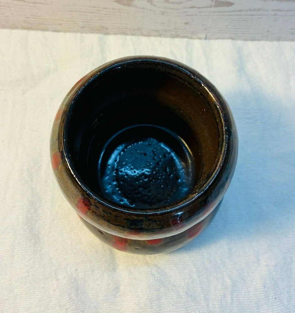 Ceramic Bleeding Ground Curvatious Vase - Handmade Pottery