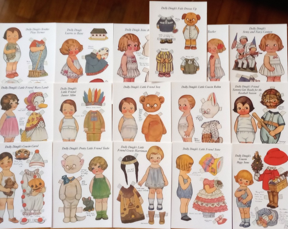 Vintage 1984 Grace G. Drayton’s Dolly Dingle 16 Reproduction Postcards
