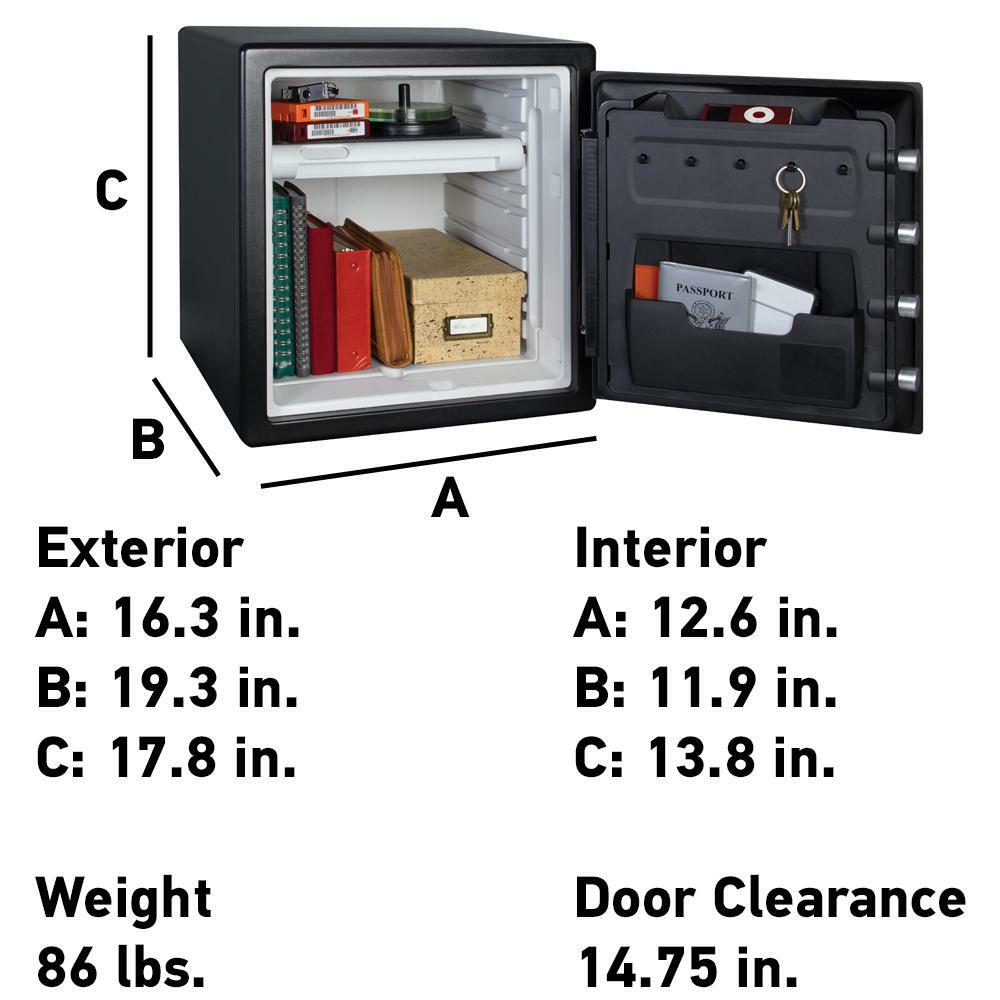 SentrySafe Dial Combination Safe Medium Size 1.23 cu. ft. Fireproof/ Waterproof