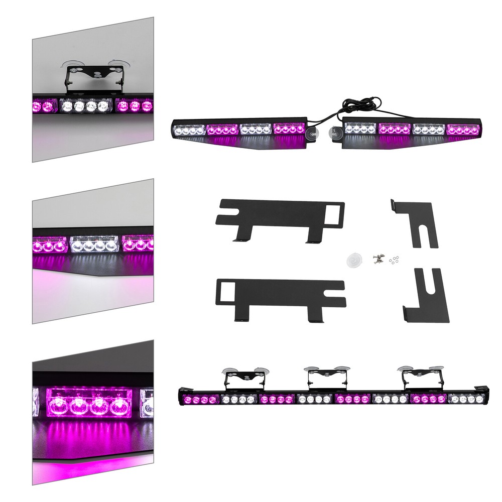 Emergency Rooftop Flash Warning Traffic Advisor Waterproof LED Strobe Light Bar