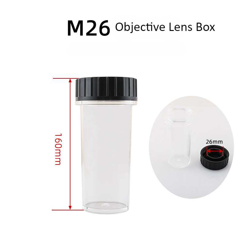 160mm M26 M Series Plastic Storage Protective Case Microscope Objective Lens Box