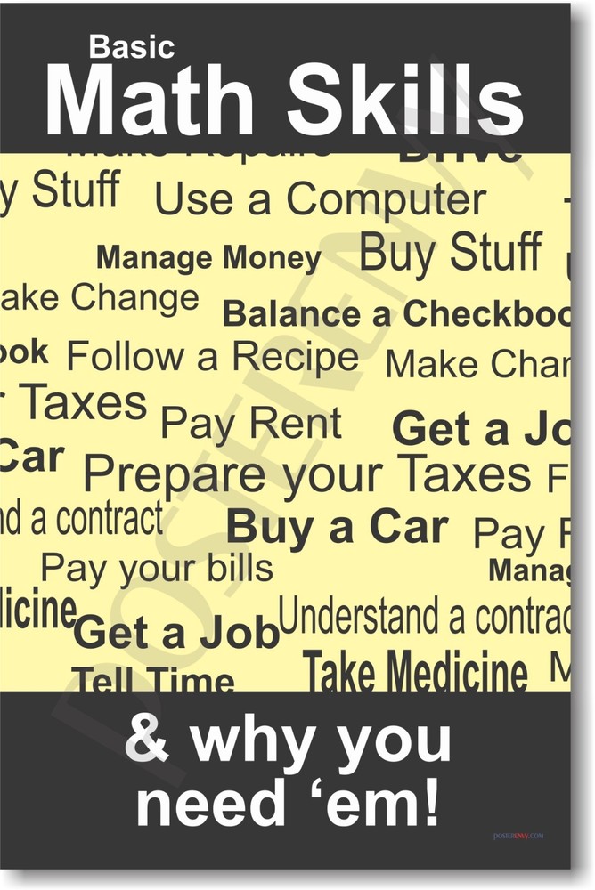 Basic Math Skills and Why You Need 'Em!  -   NEW POSTER