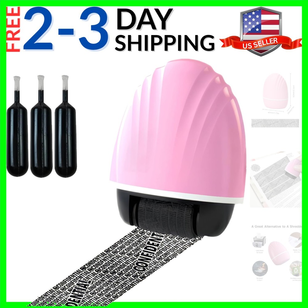 Identity Protector Roller, Social Security Card Protector, Confidential Stamp...