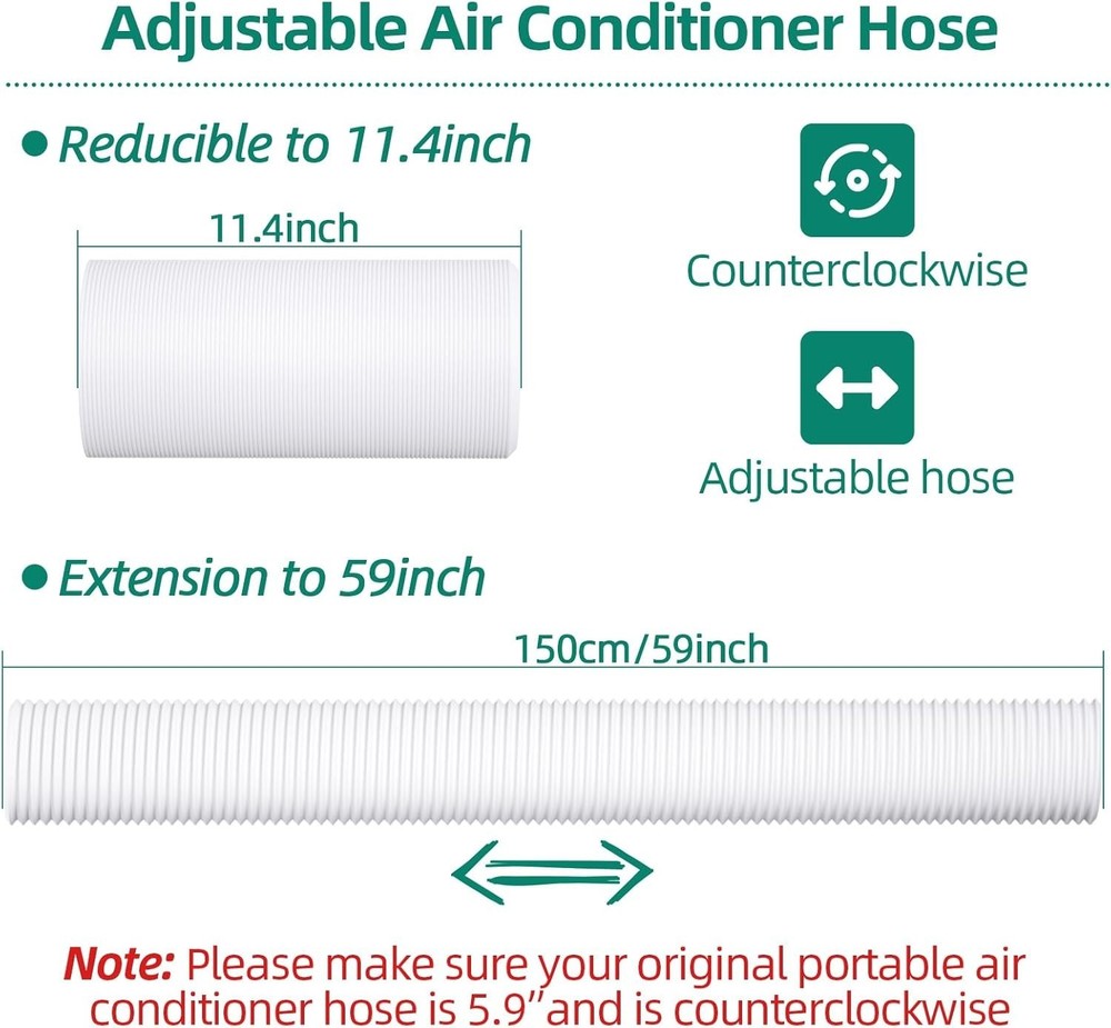 Portable Air Conditioner Window Kit - Adjustable Universal Window Seal AC Ven...