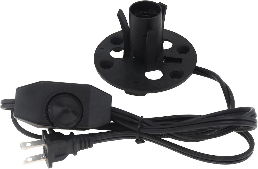 RTNLTI Salt Lamp Cord Replacement with Dimmer Switch and Base Assembly, 5 Feet,E