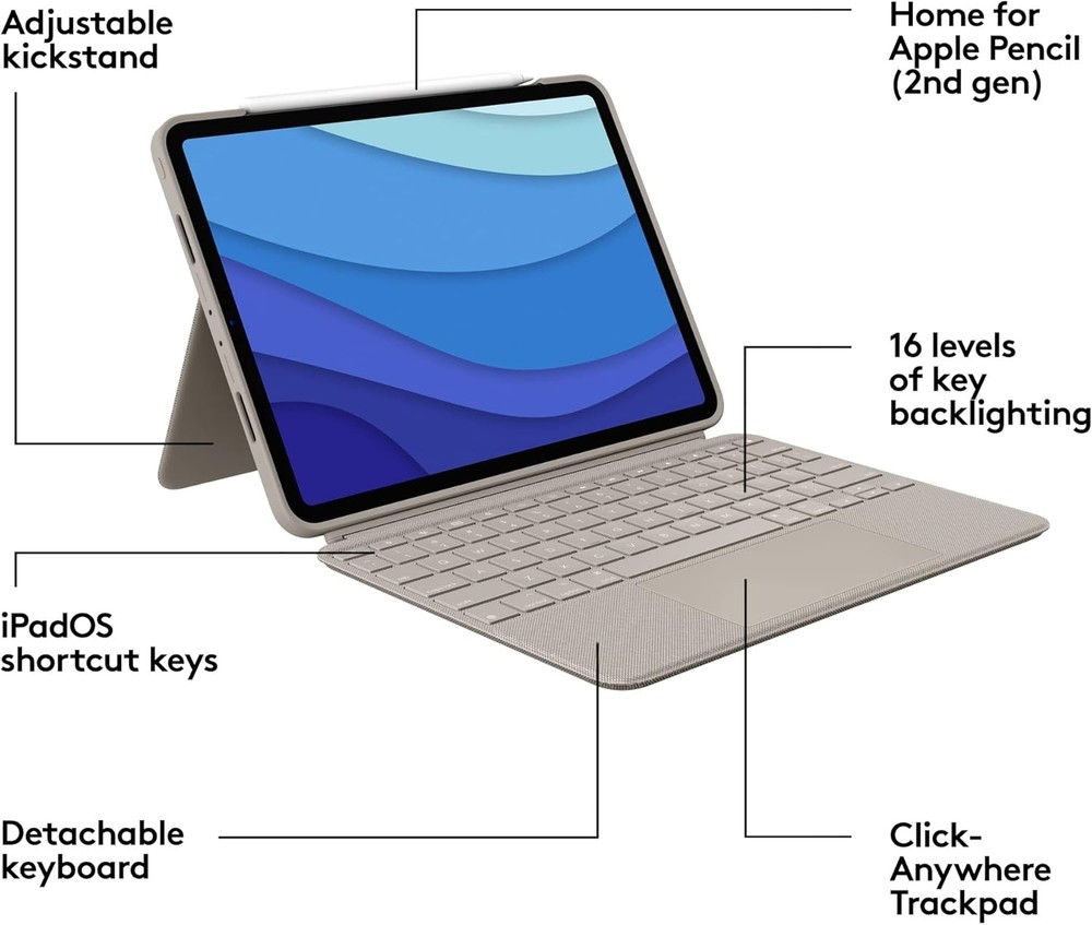 Logitech Combo Touch iPad Pro 11-inch (1st, 2nd, 3rd, 4th gen