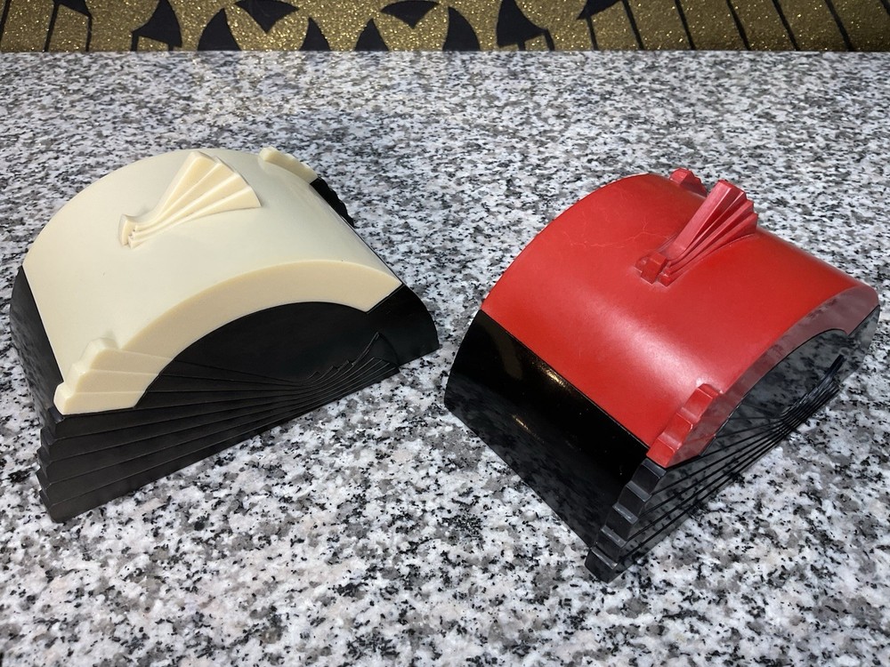 (2) 1930s Art Deco Bakelite Plastic Cleopatra Beauty Boxes
