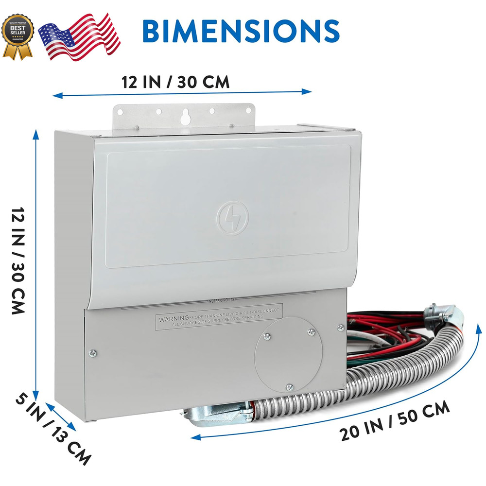 Generator Transfer Switch 50A Pro/Tran2 10-Circuit 2 Manual Transfer Switch,Mark
