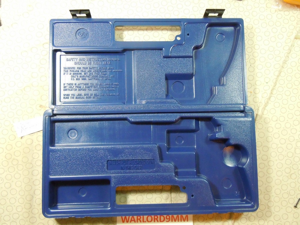 COLT PYTHON MOLDED FACTORY BLUE HARD CASE - 8 INCH..