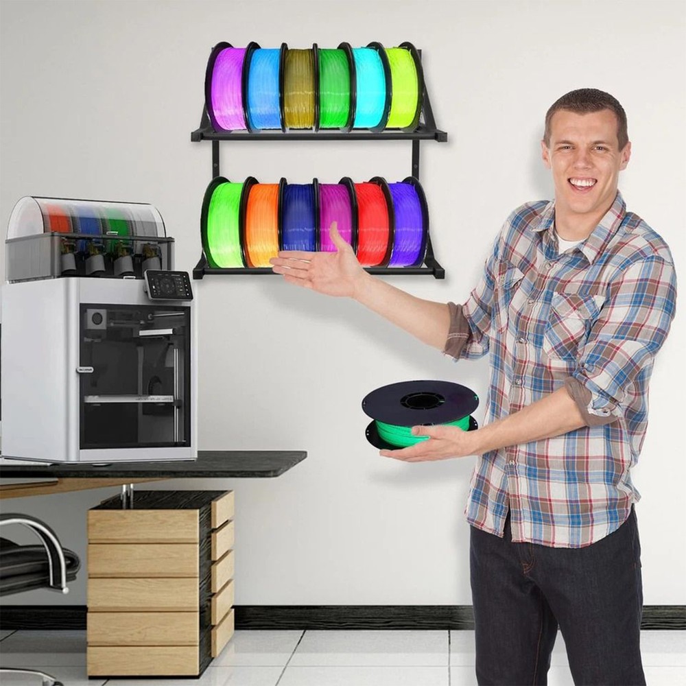 3D Filament Storage Stand Double-layer 3D Printer Filament Organizer