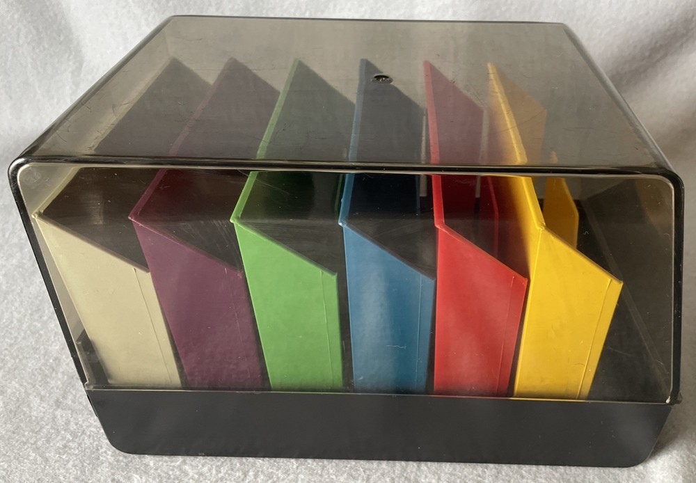 Minidex/78 SRW Computer Components 5.25 Floppy Disc Case Multi Color Sleeves