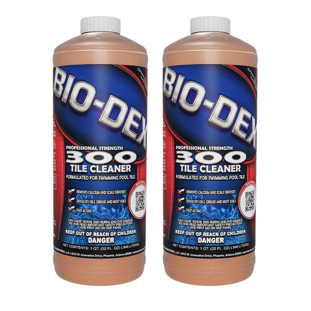 BIO-DEX Tile 300 Cleaner POOL SPA  1 QUART BD300 (2 Pack)