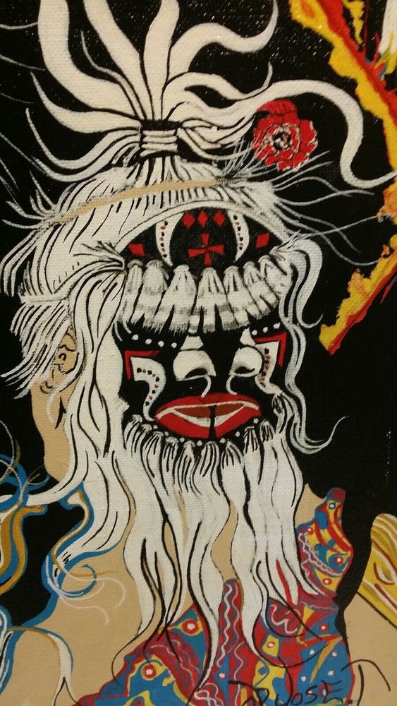 Painting Psychedelic Shaman Mandala