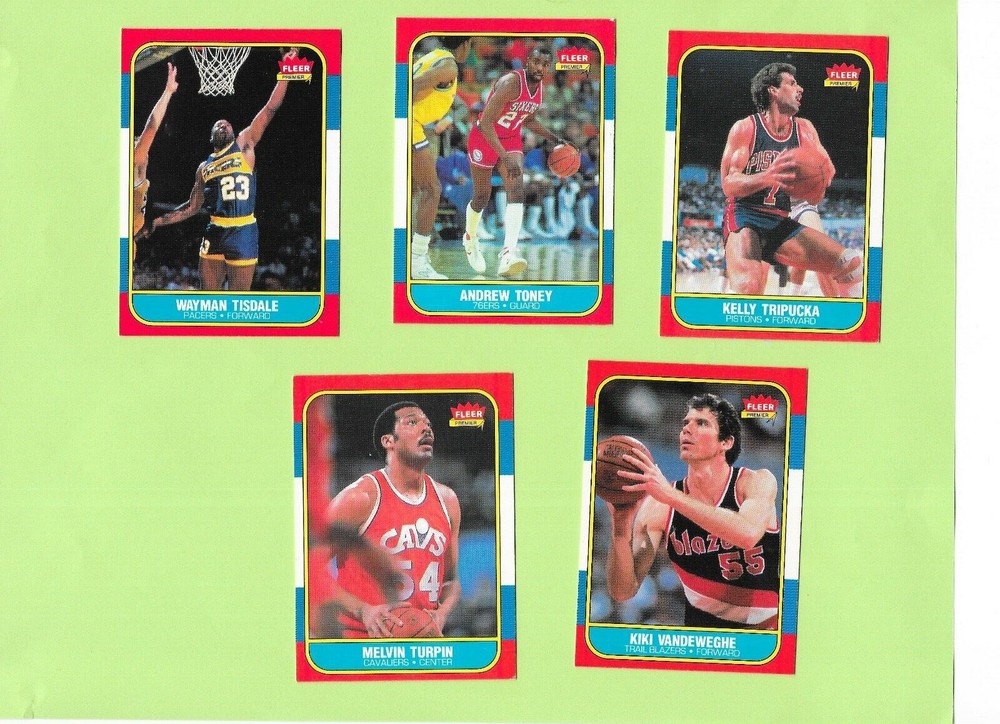 1986 + 1987 fleer basketball set lot - pick cards from dropdown menu!!
