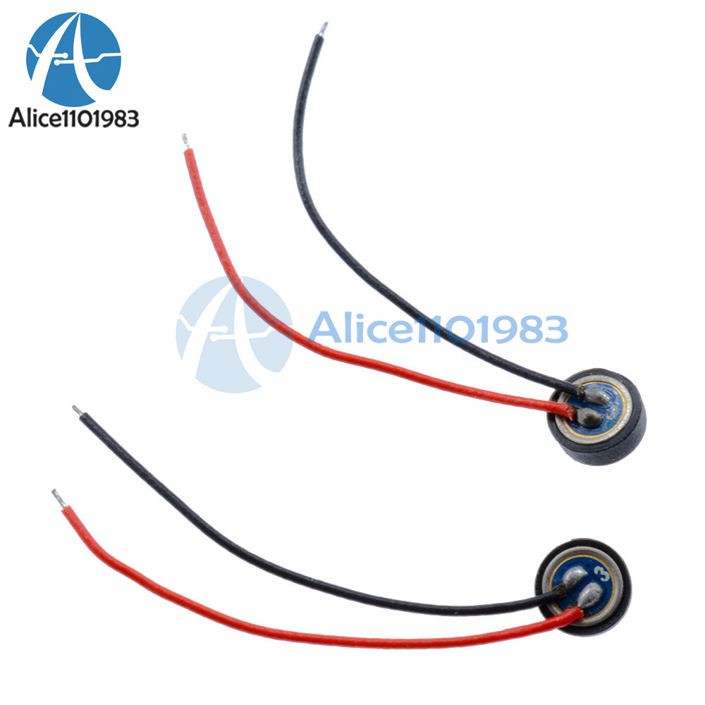 10PCS 4*1.5mm Electret Condenser Microphone MIC Capsule 2 Leads W