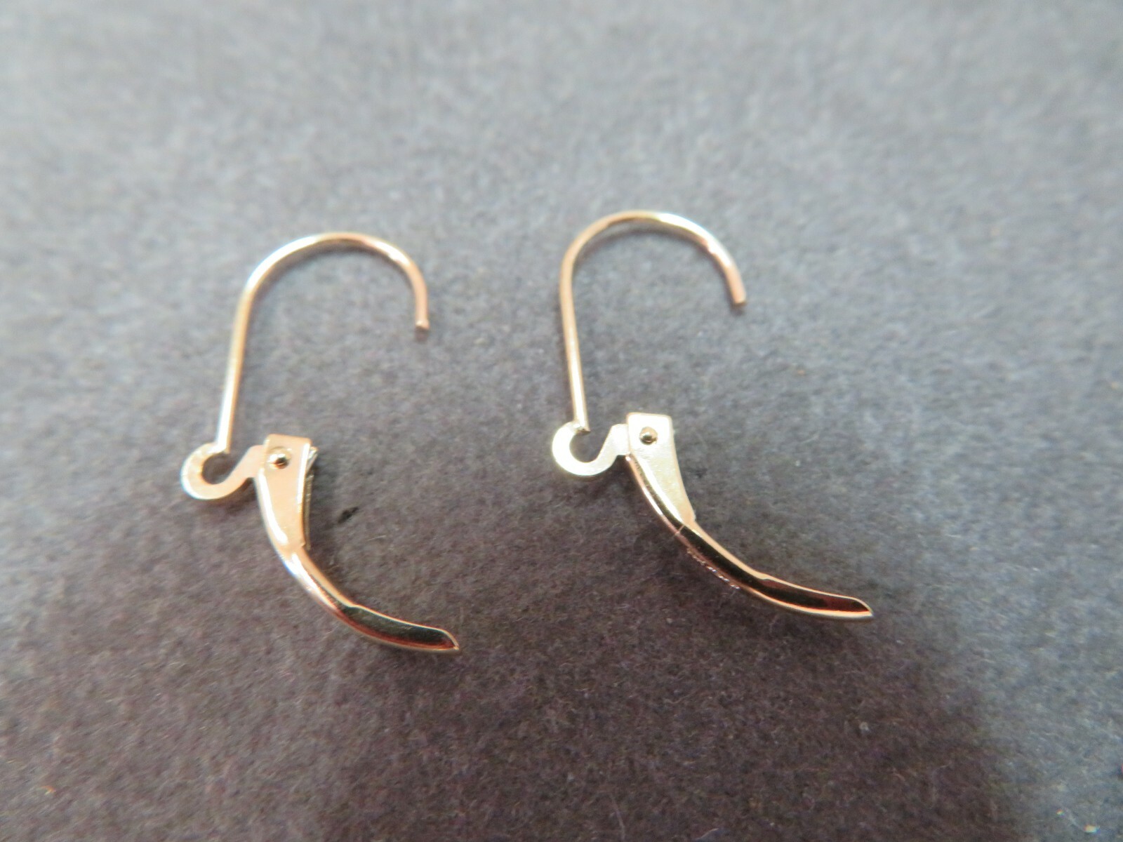 One Pair 14K Solid Y. Gold Interchangeable Lever Back Earwires Earrings