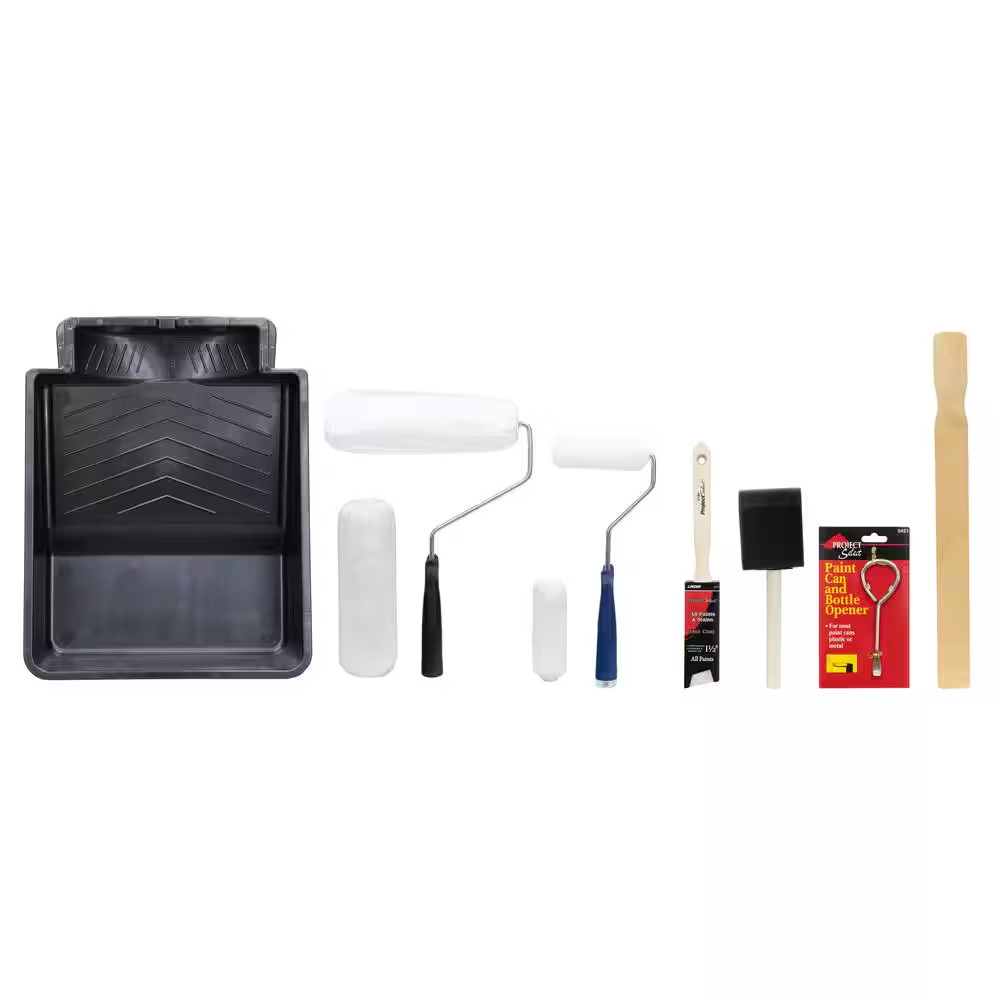 One Coat 11-Piece Microfiber Plastic Handled Paint Tray Set