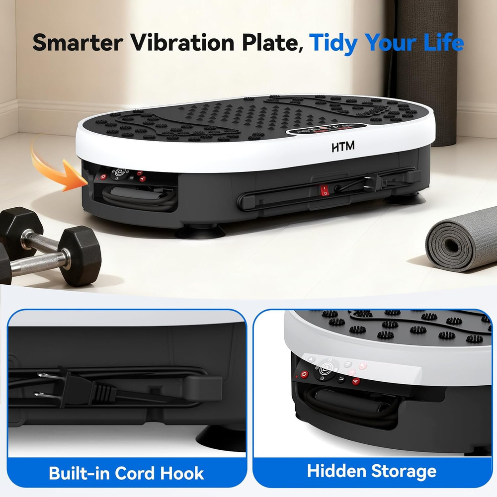 Vibration Plate Exercise Machine with 120 Speed Levels, 9 Program Modes and Remo