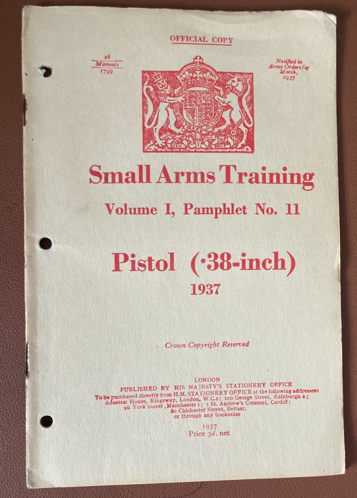 Genuine WW2 British small arms training manuals