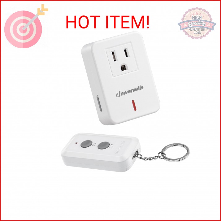 DEWENWILS Indoor Remote Control Outlet, Expandable Remote Light Switch Kit, Wire