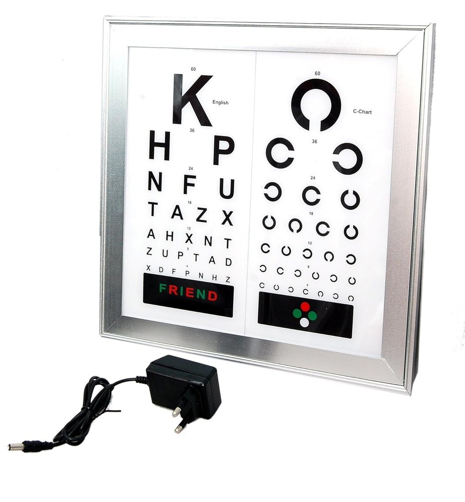 LED Vision Chart with 2 Languages
