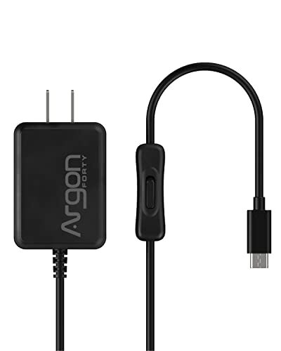 ARGON USB C Power Supply with Switch | Raspberry Pi 4 Power Supply