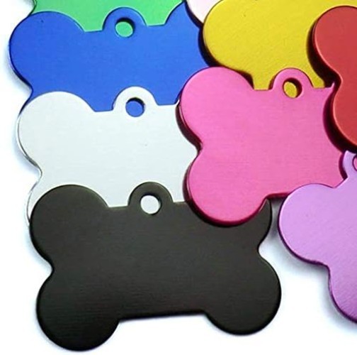 Personalized 20 Pcs Bone ID Tags for Pets - Scratch & Rust Resistant Charms