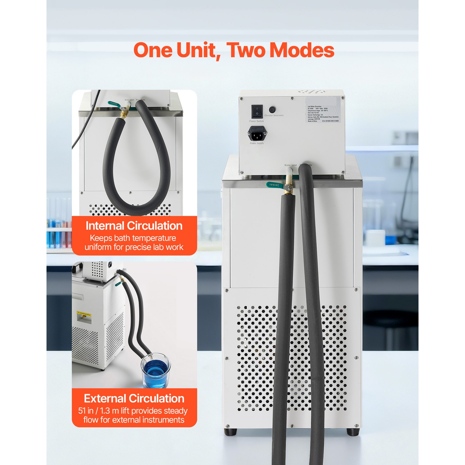 Uimoso Laboratory Recirculating Chiller with 6L Capacity for Low-Temperature