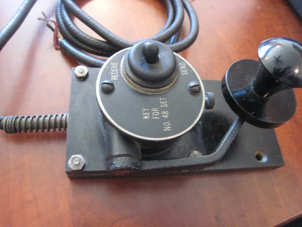 WW2 British No 48 Manpack Radio Transceiver Morse Code Telegraph Key, Flameproof